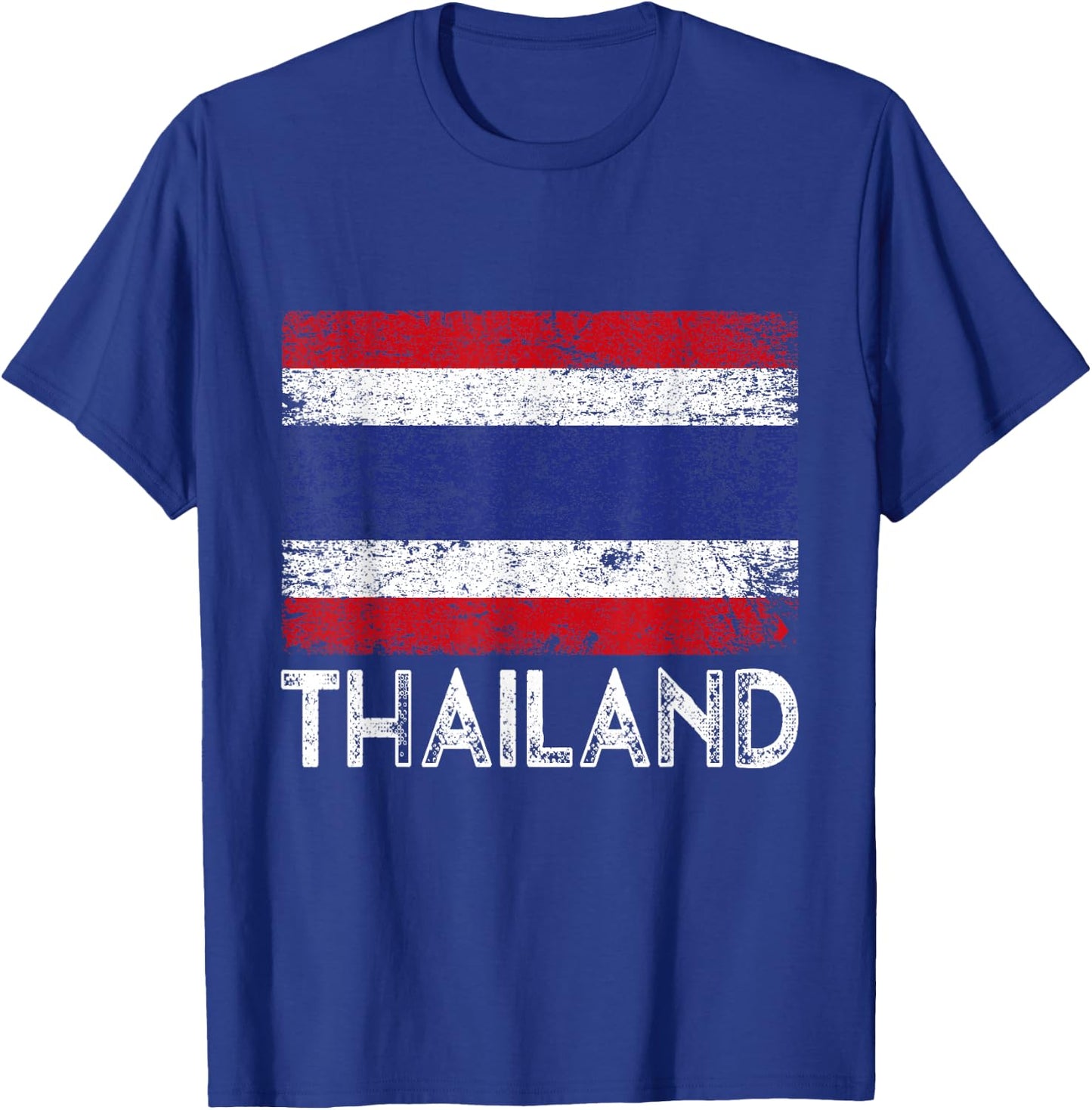 Distressed Patriotic Thailand Flag Men Women Kid T-Shirt - T-Shirt | Royal