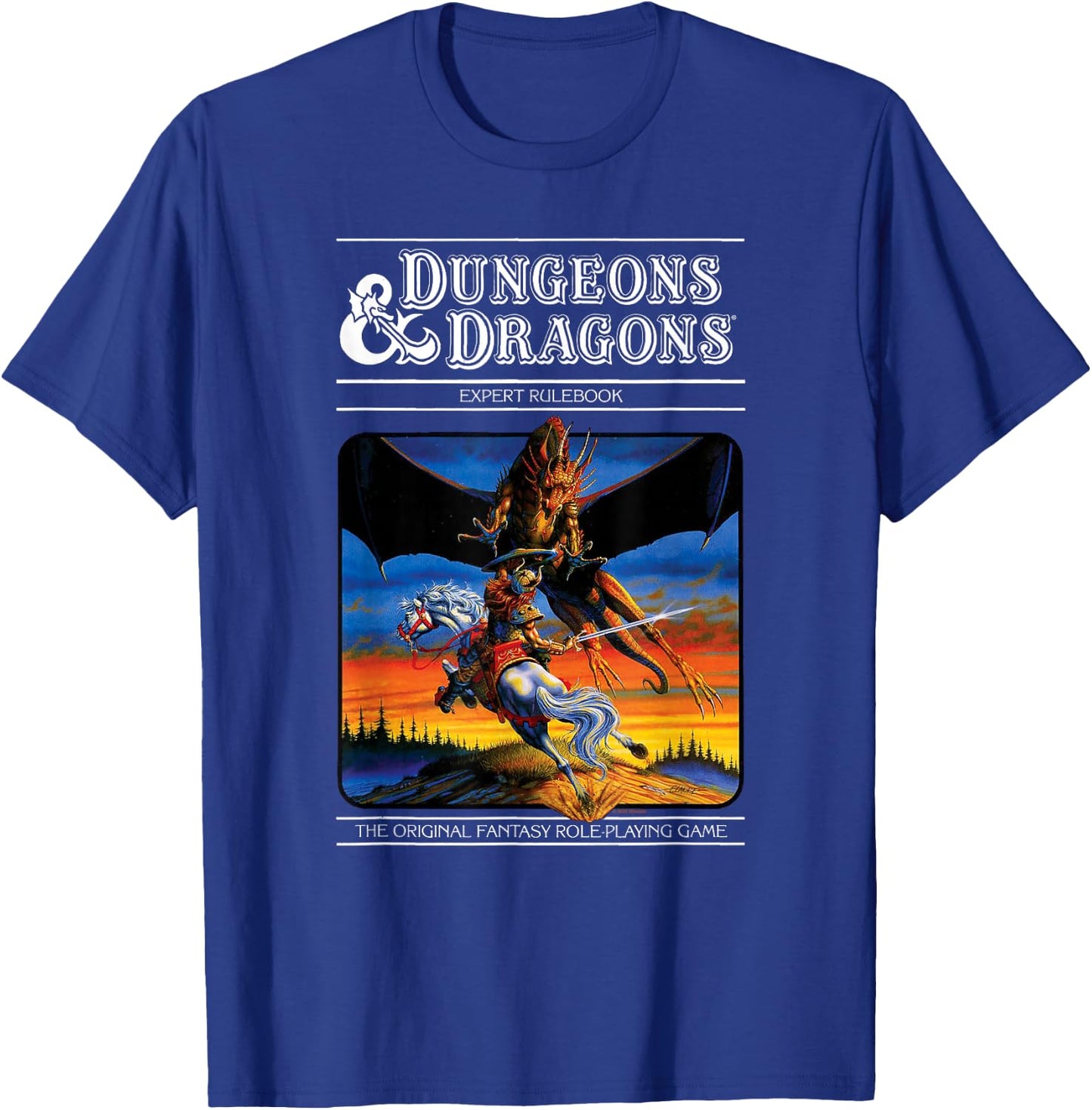Dungeons & Dragons Vintage Expert Rulebook Small T-Shirt - T-Shirt | Royal