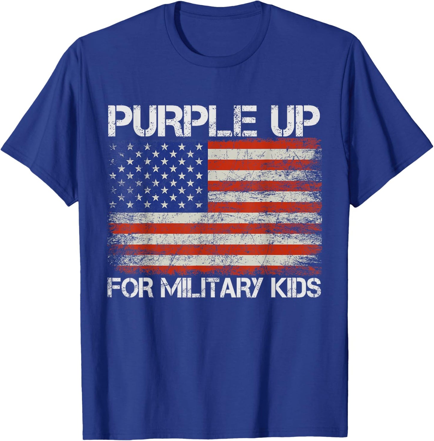 Purple up for Military Kids - Month of the Military Child T-Shirt - T-Shirt | Royal