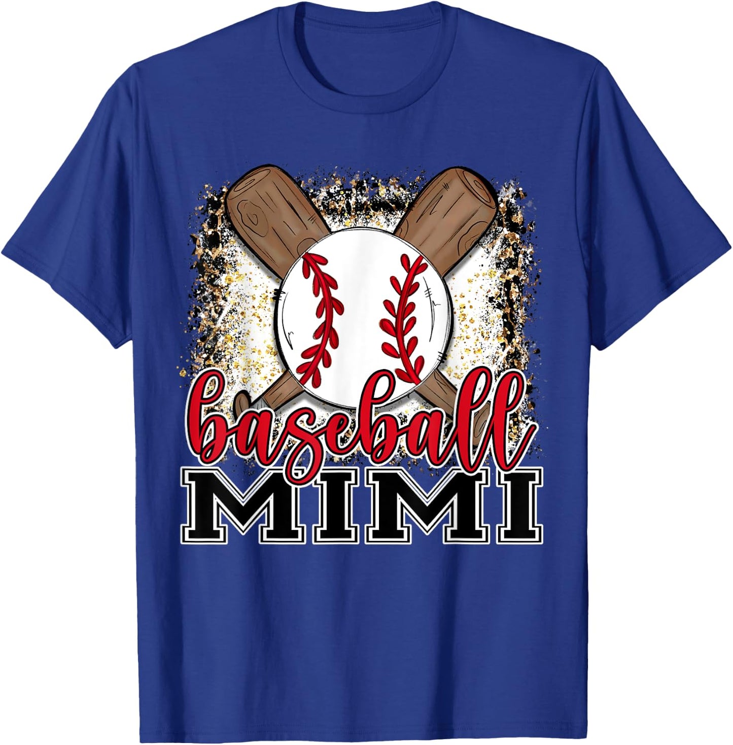 Baseball Mimi Leopard Baseball Lovers Family Matching T-Shirt - T-Shirt | Royal