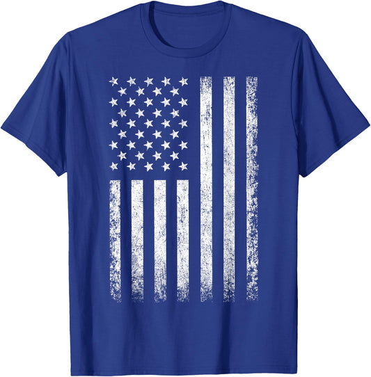 USA Patriotic American Flag Women Kids Boys Girls US T-Shirt - T-Shirt | Royal