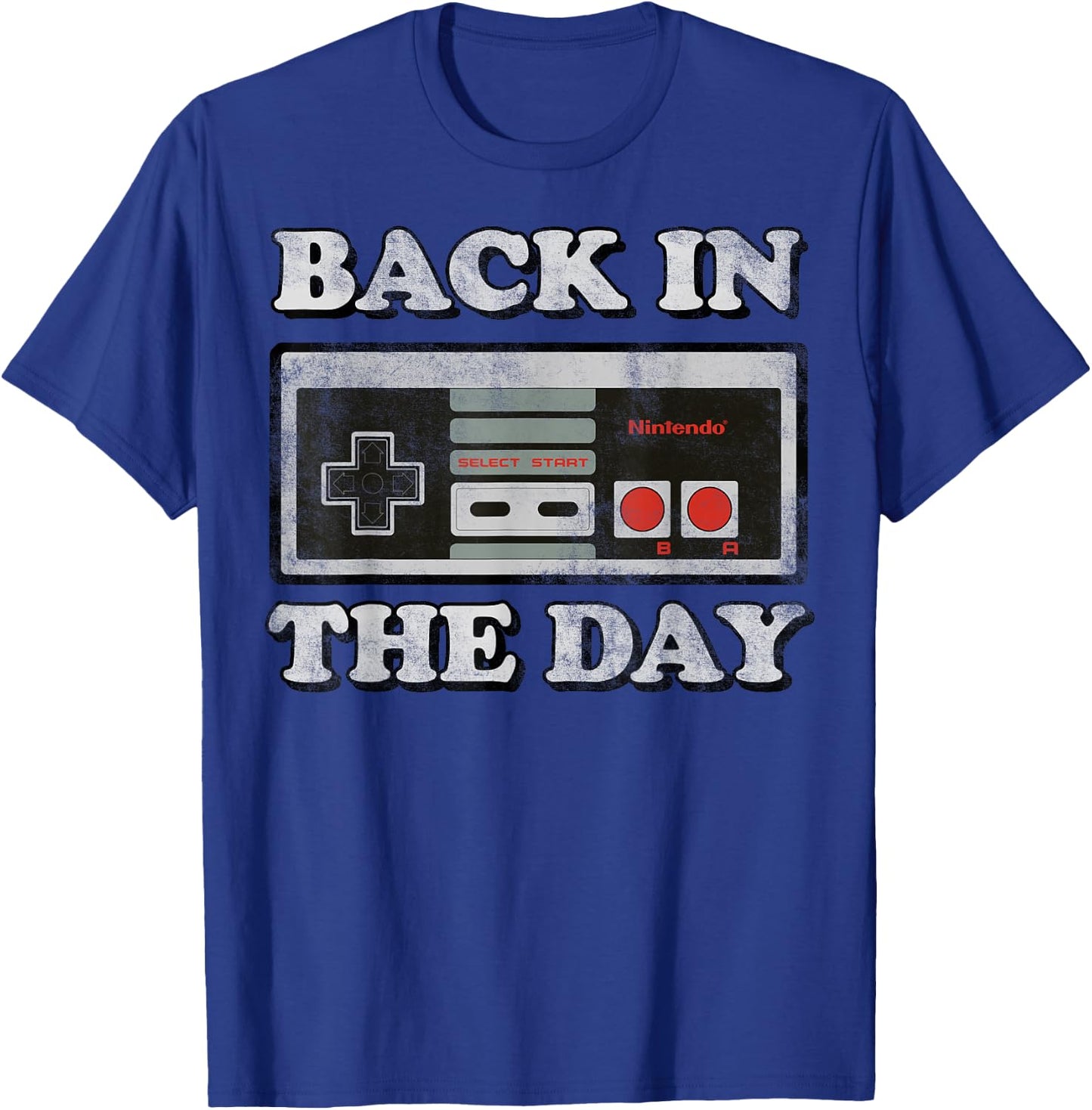 Nintendo NES Controller Back In The Day Graphic T-Shirt - T-Shirt | Royal