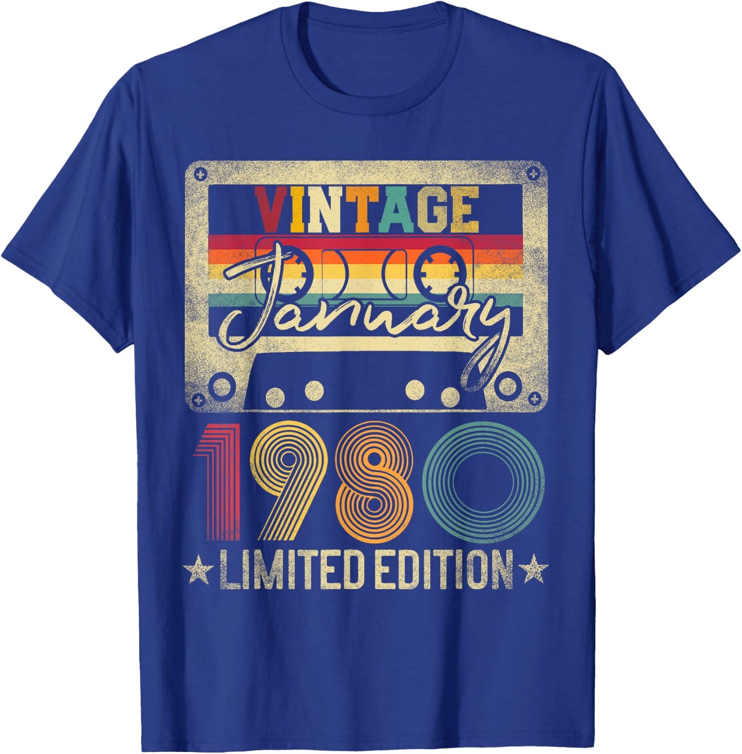 January 45th Birthday Gift Limited Edition 1980 Best Of T-Shirt - T-Shirt | Royal