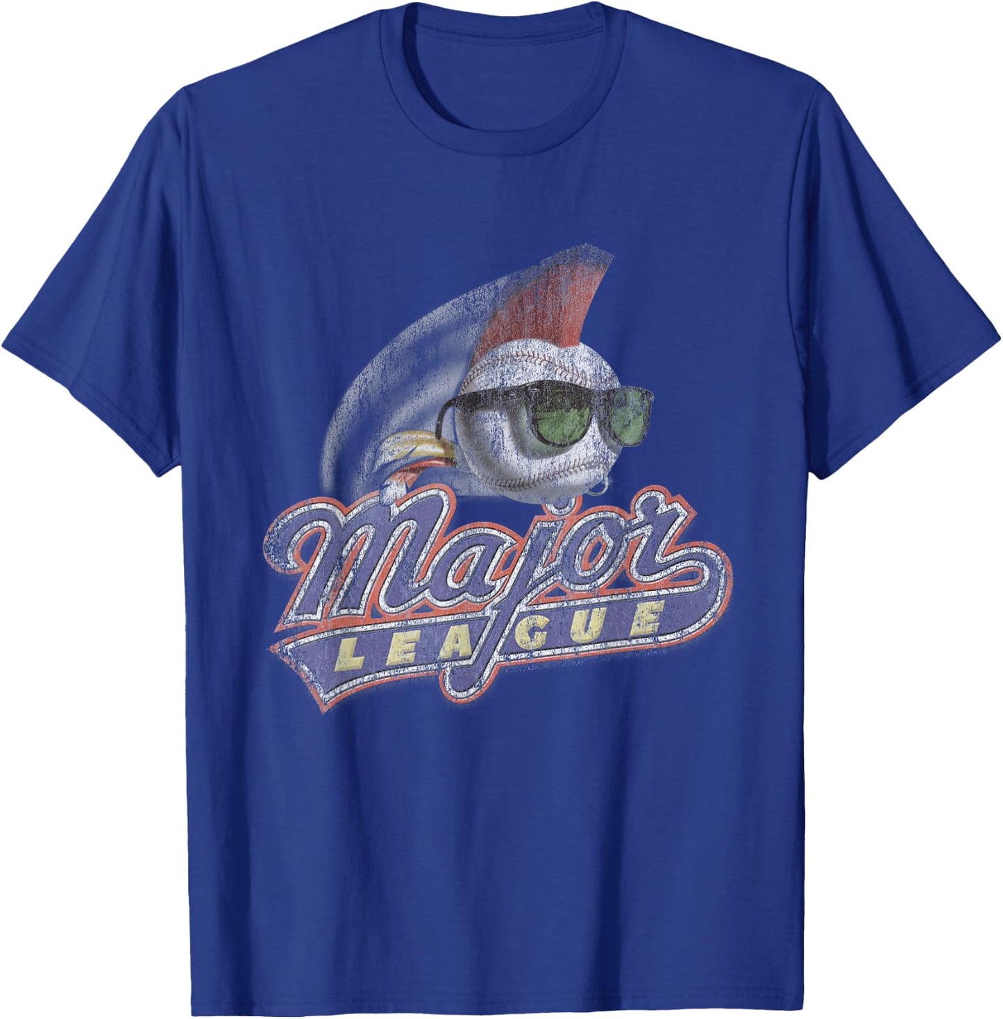 Major League Distressed Logo Small T-Shirt - T-Shirt | Royal
