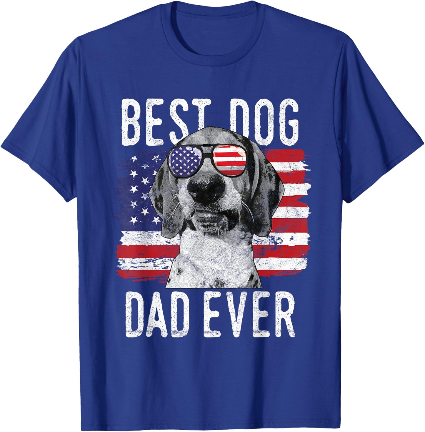 American Flag Best Dog Dad Ever Treeing Walker Coonhounds Women Men T-Shirt - T-Shirt | Royal