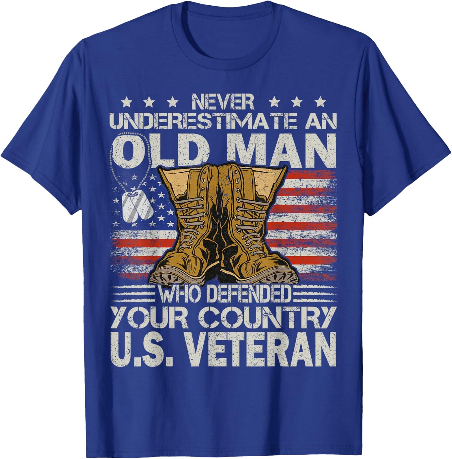 Veteran & Father's Day designs US Veteran veterans day Us Patriot , Black T-Shirt - T-Shirt | Royal