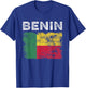 Benin Flag Distressed - Men Women Kids - Beninese Flag T-Shirt - T-Shirt | Royal