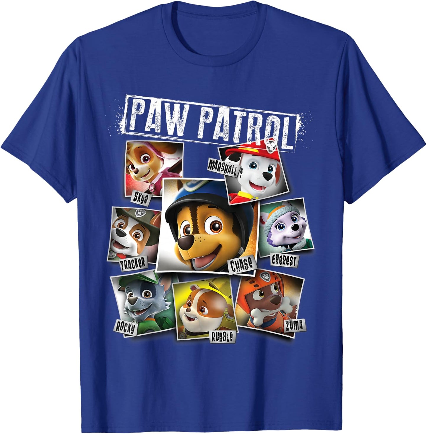 Paw Patrol Polaroid Photo Collage T-Shirt - T-Shirt | Royal