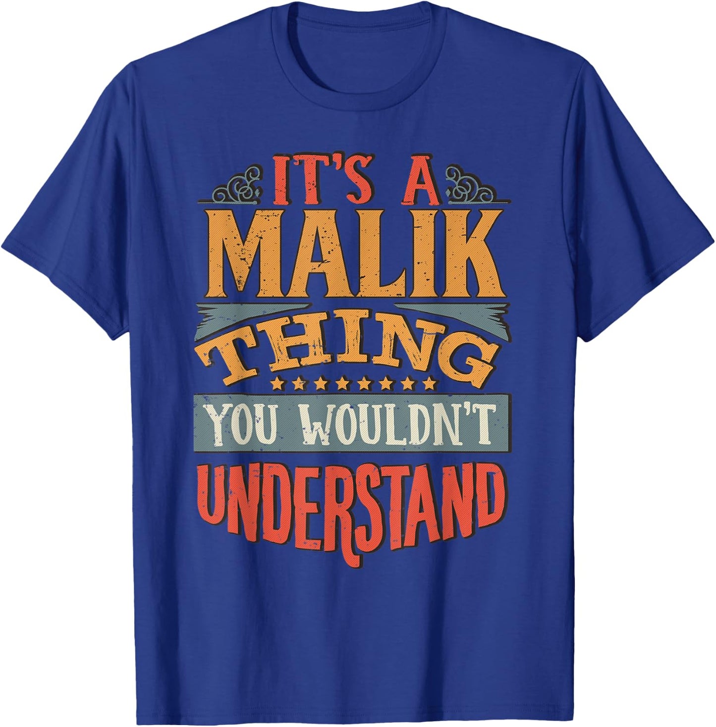 Malik Name T-Shirt - T-Shirt | Royal