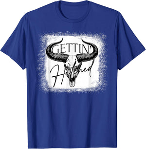 Getting Hitched Team Bride Western Cowgirls Bachelorette T-Shirt - T-Shirt | Royal