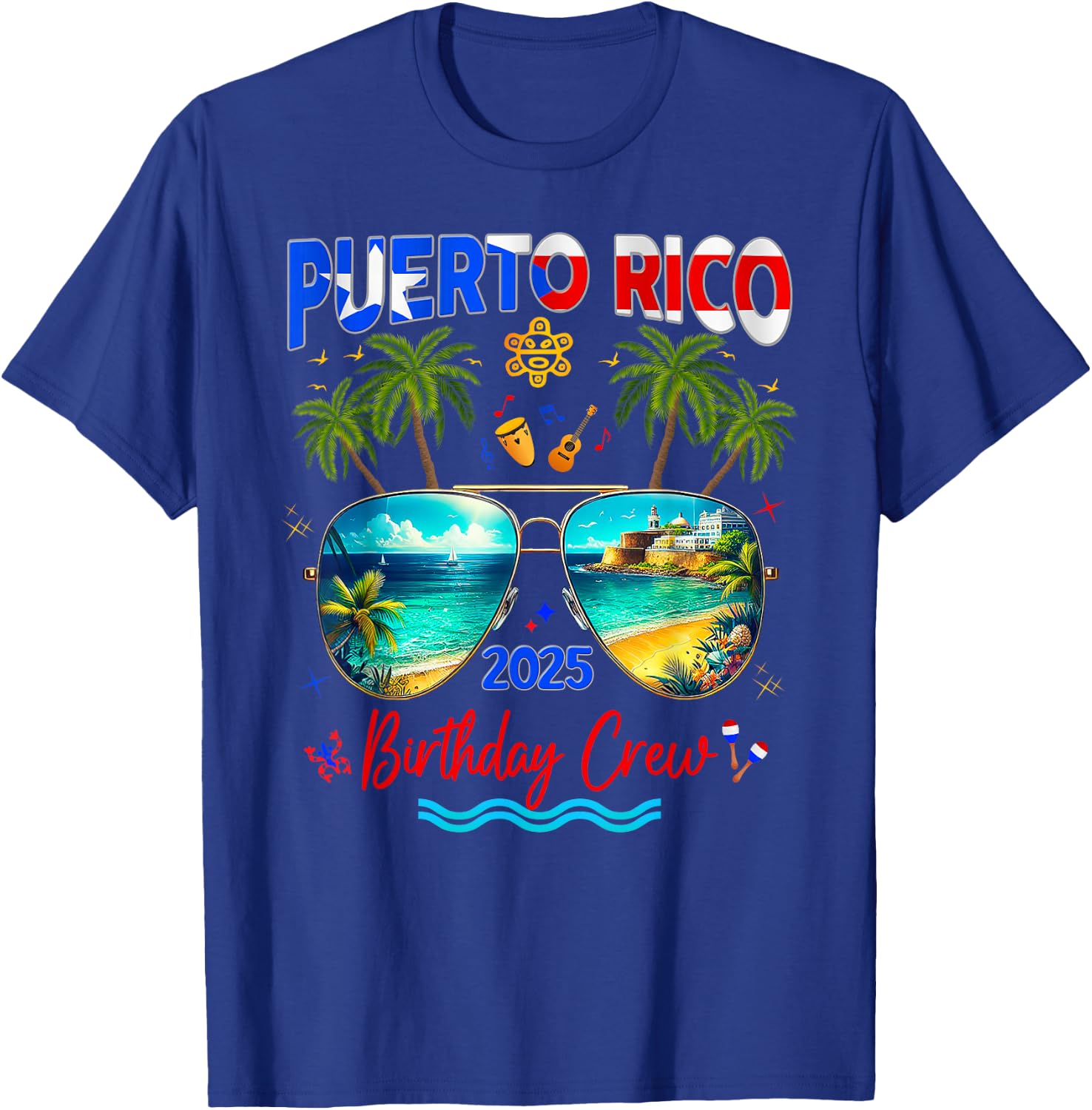 Puerto Rico Vacation Trip 2025 Birthday Family Matching Grou T-Shirt - T-Shirt | Royal