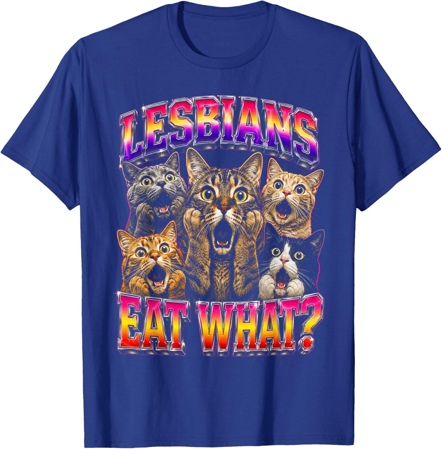 Gay Pride Funny Cats Ally Lesbian LGBT T-Shirt - T-Shirt | Royal