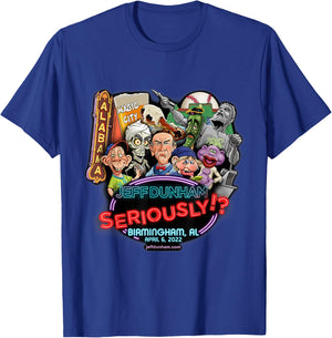 Jeff Dunham Birmingham, AL (2022) T-Shirt - T-Shirt | Royal