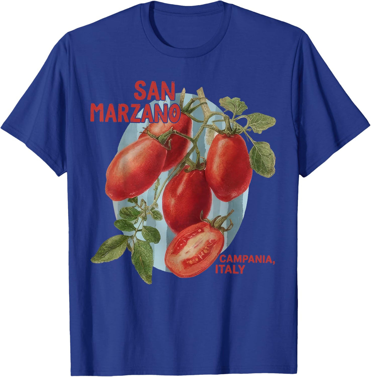 Vintage San Marzano Tomatoes Italian Girl Summer T-Shirt - T-Shirt | Royal