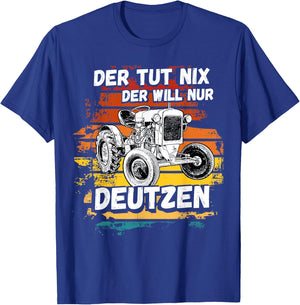 Deutz Tractor Truck Trekker Deutz Agriculture Farmer Village T-Shirt - T-Shirt | Royal