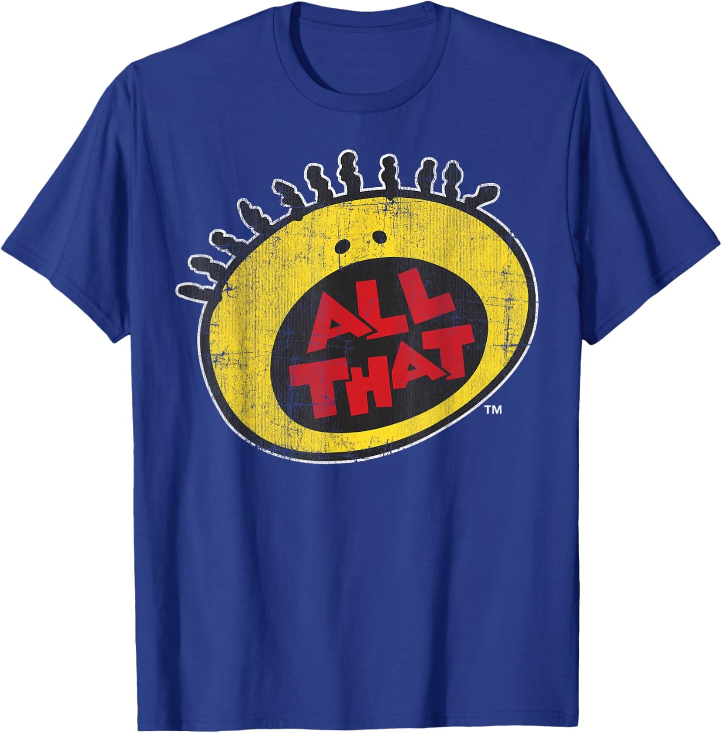 All That Classic Vintage Face Logo Title Graphic T-Shirt - T-Shirt | Royal