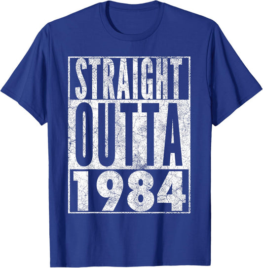 Vintage 1984 42nd Birthday 42 Years Old Retro Men Women T-Shirt - T-Shirt | Royal