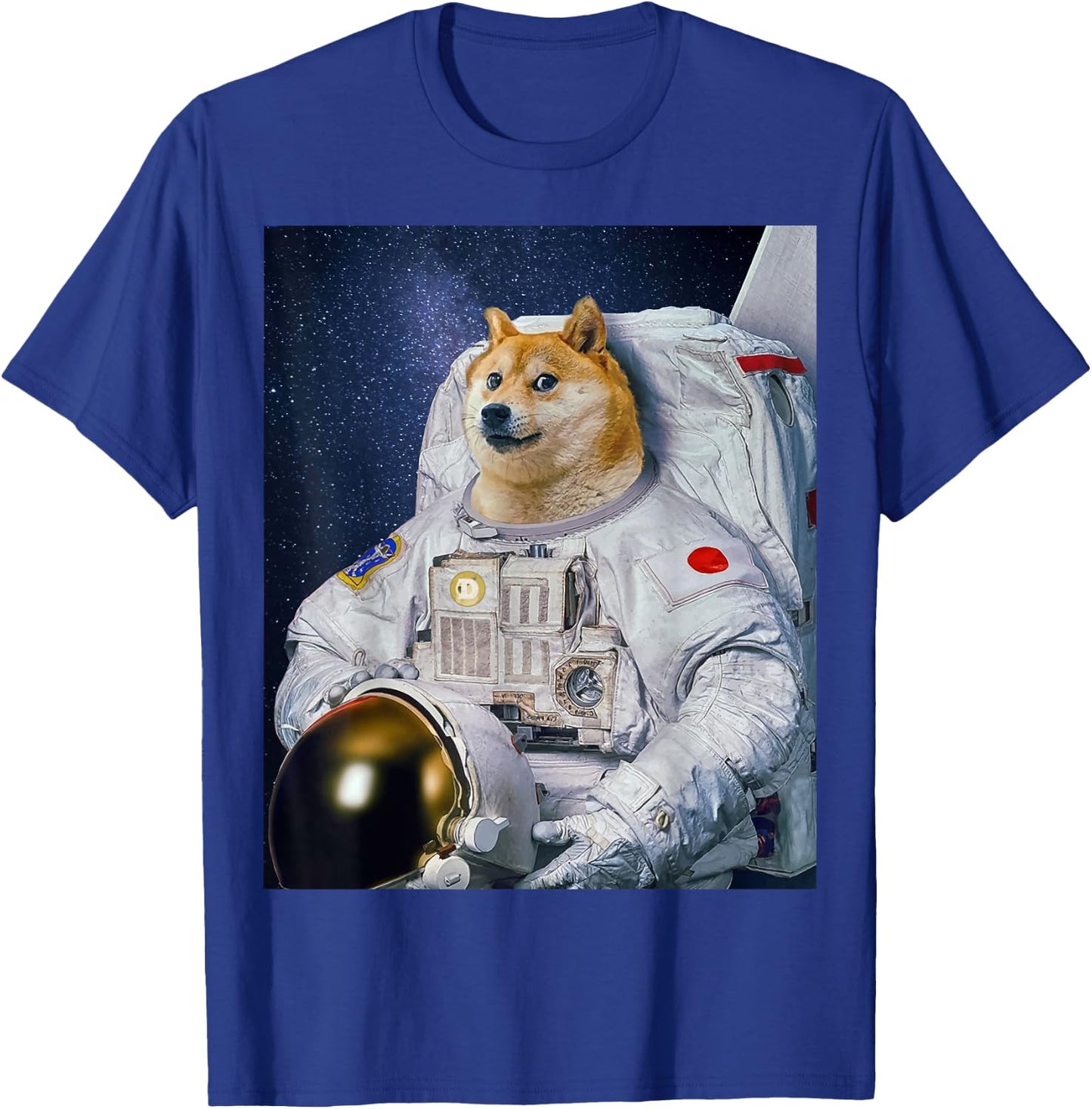Cute Shiba Inu Doge Astronaut To The Moon Funny T-Shirt - T-Shirt | Royal