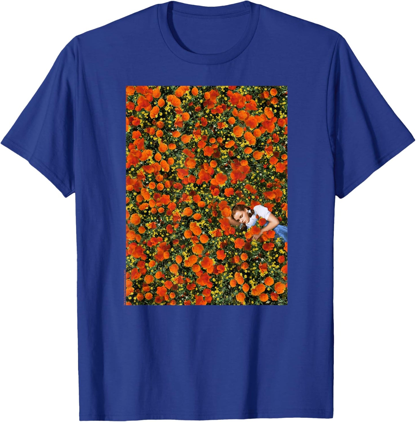 Wizard of Oz Dorothy Poppy Field Photo Vintage Movie T-Shirt - T-Shirt | Royal