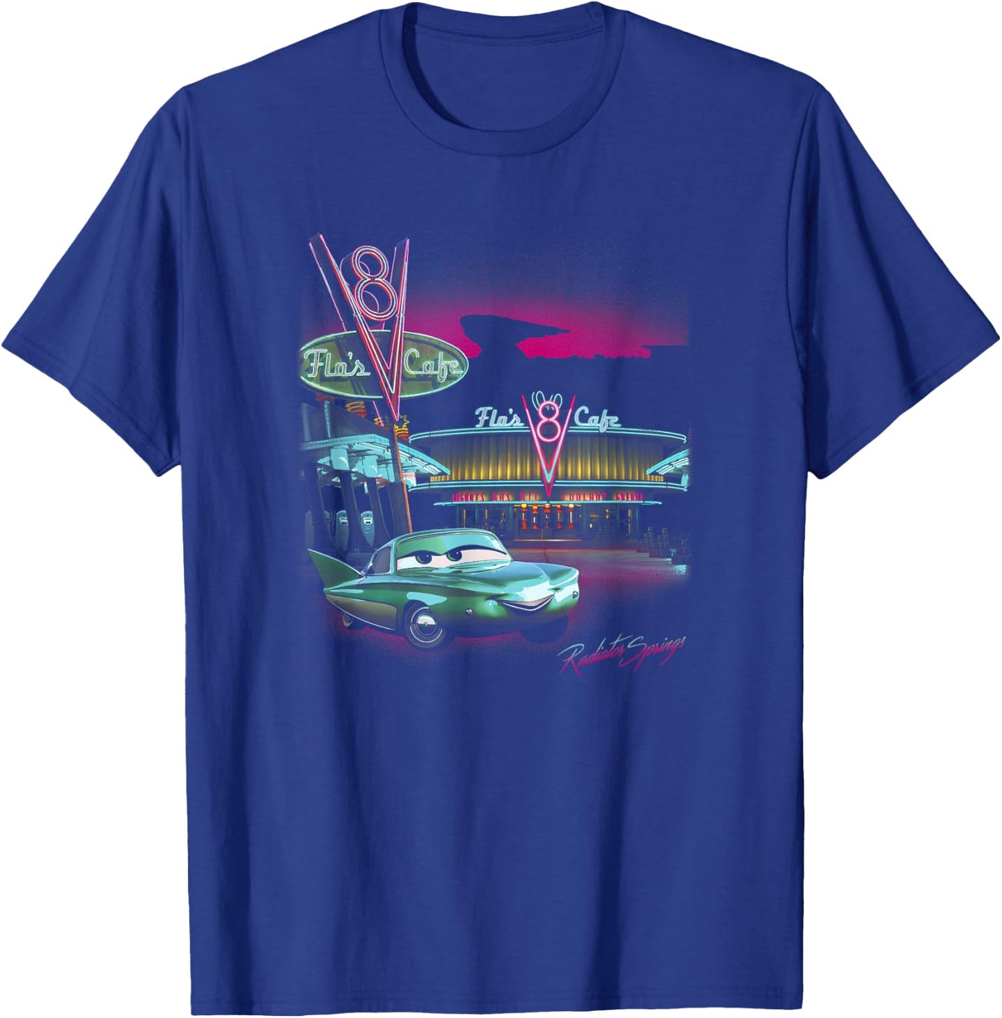 Disney Pixar Cars Radiator Springs Flo's Cafe Small T-Shirt - T-Shirt | Royal