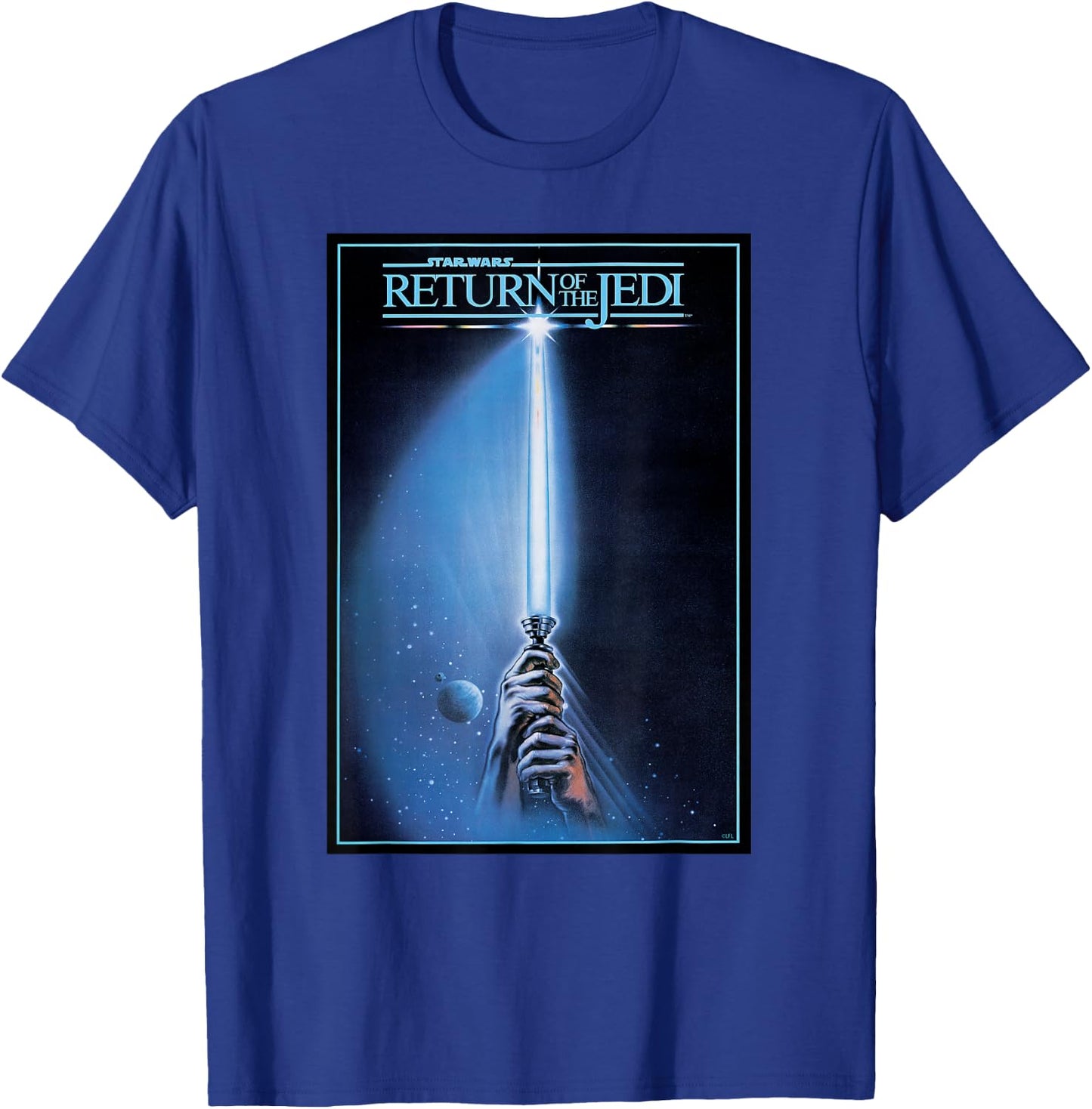 Star Wars Return of the Jedi Lightsaber Movie Poster T-Shirt - T-Shirt | Royal