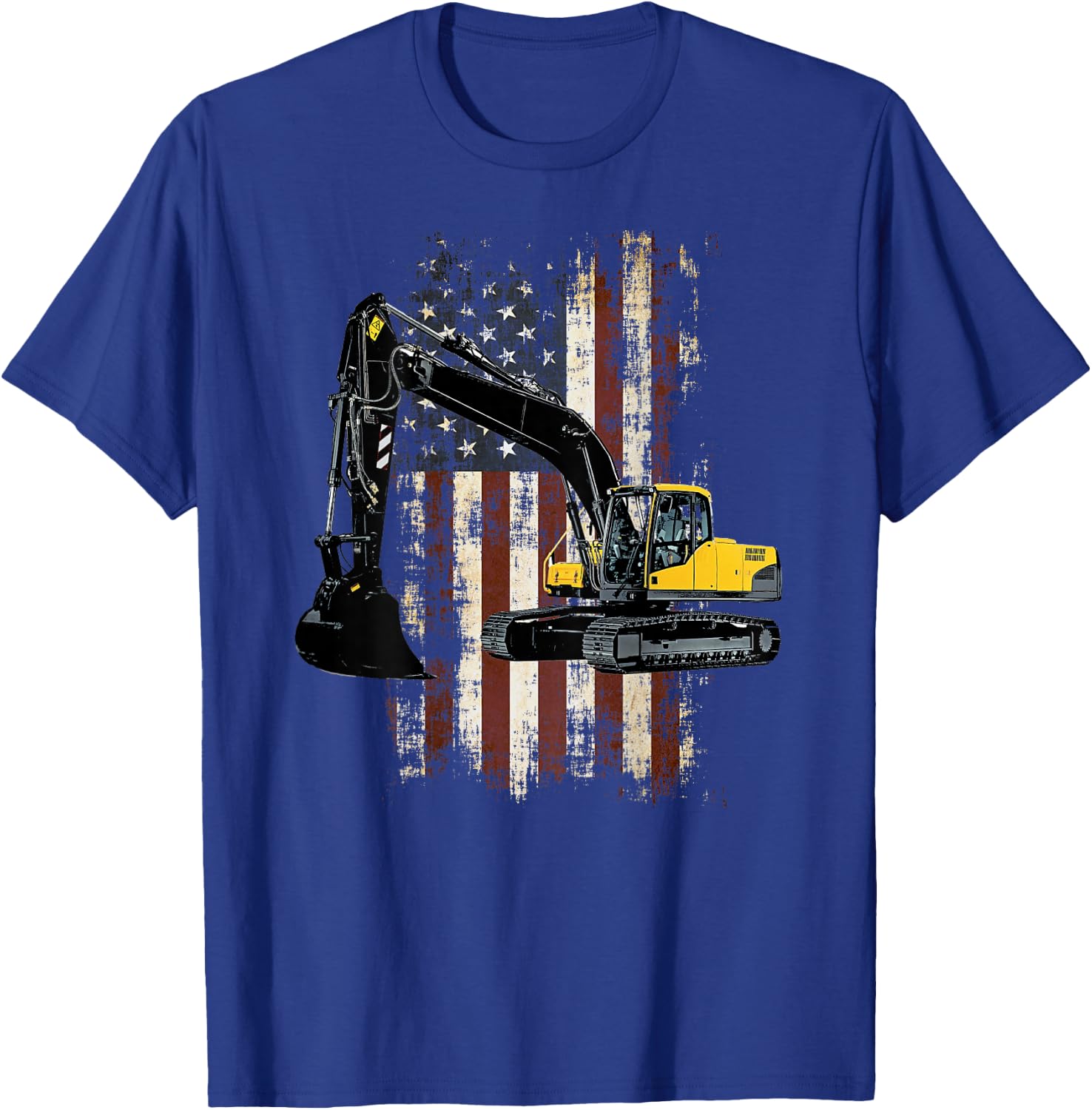 Heavy Equipment Operator Design On Back of Clothing T-Shirt - T-Shirt | Royal