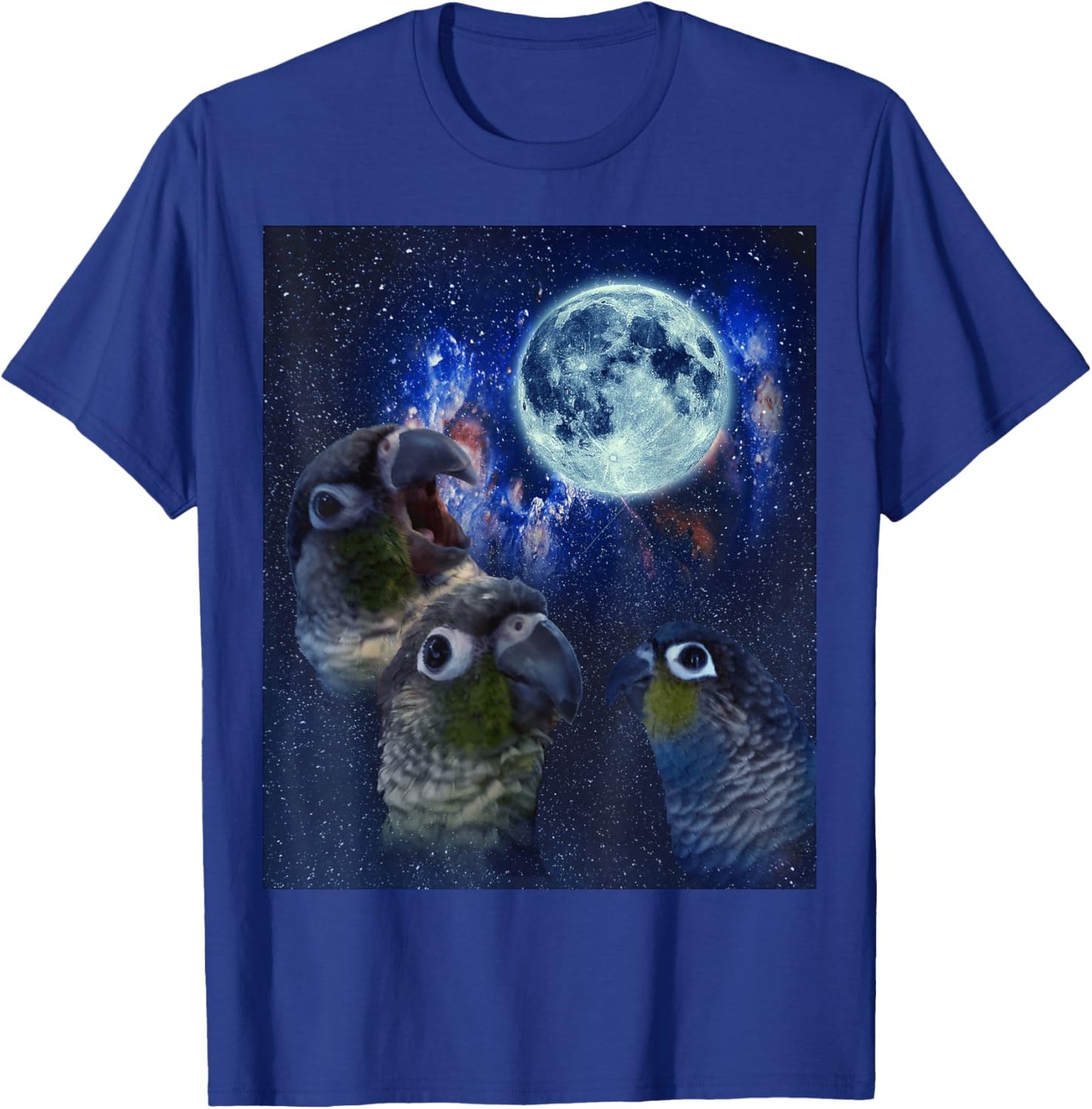 Conures howling at the moon T-Shirt - T-Shirt | Royal