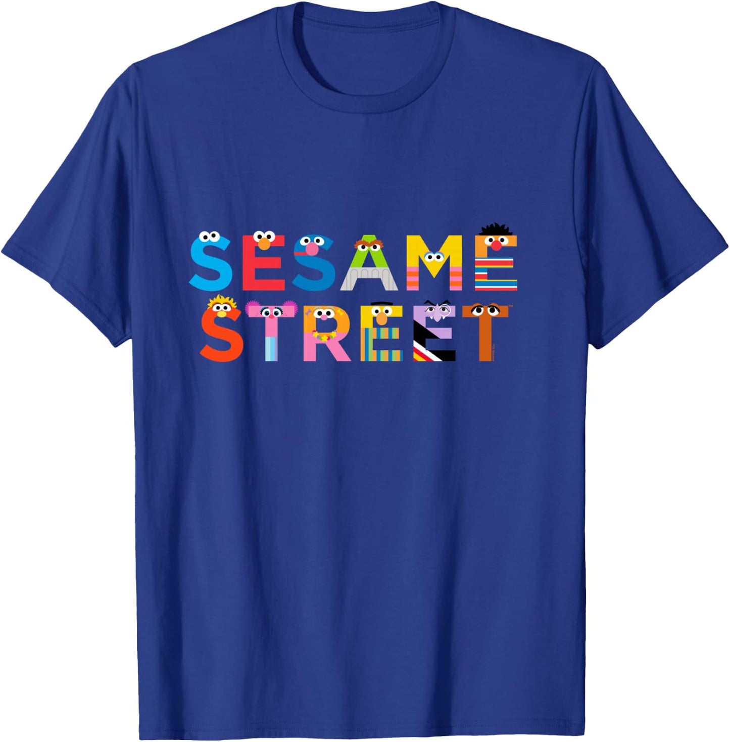 Sesame Street with Monster Letters T-Shirt - T-Shirt | Royal