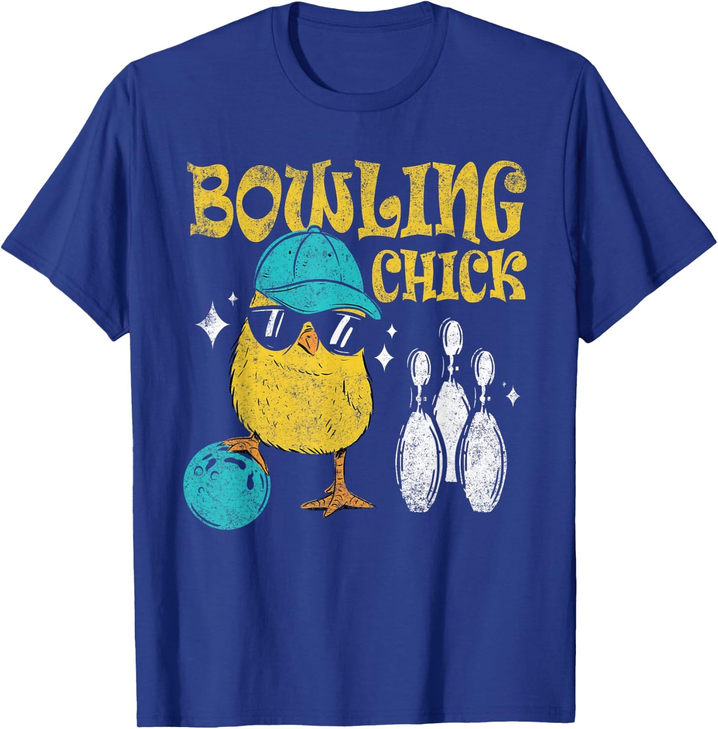 Bowling Chick Bowl Design For Bowlers Player Sport T-Shirt - T-Shirt | Royal