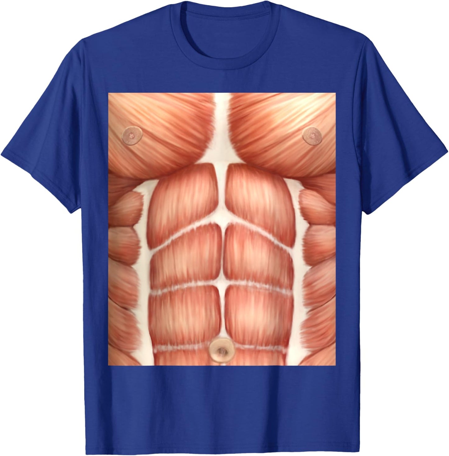 Chest Six Pack Abs Muscles Anatomy Costume T-Shirt - T-Shirt | Royal