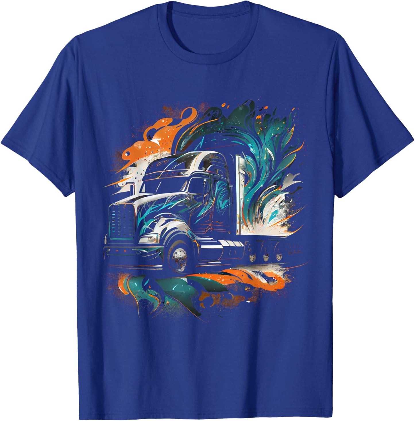 Truck Driver 18 Wheeler Trucker Gift T-Shirt - T-Shirt | Royal