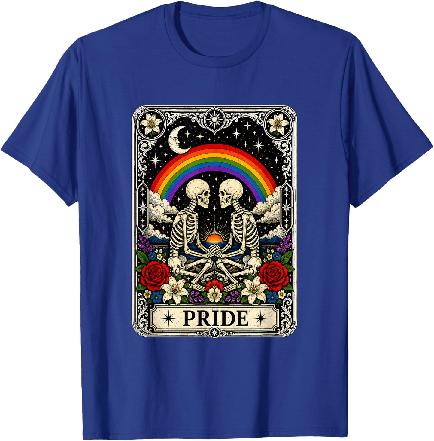 LGBT Tarot Skeleton Gay Pride LGBTQ Equal Rights Transgender T-Shirt - T-Shirt | Royal