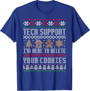 Funny Christmas Tech Support Shirt Computer Programmer Gifts T-Shirt - T-Shirt | Royal
