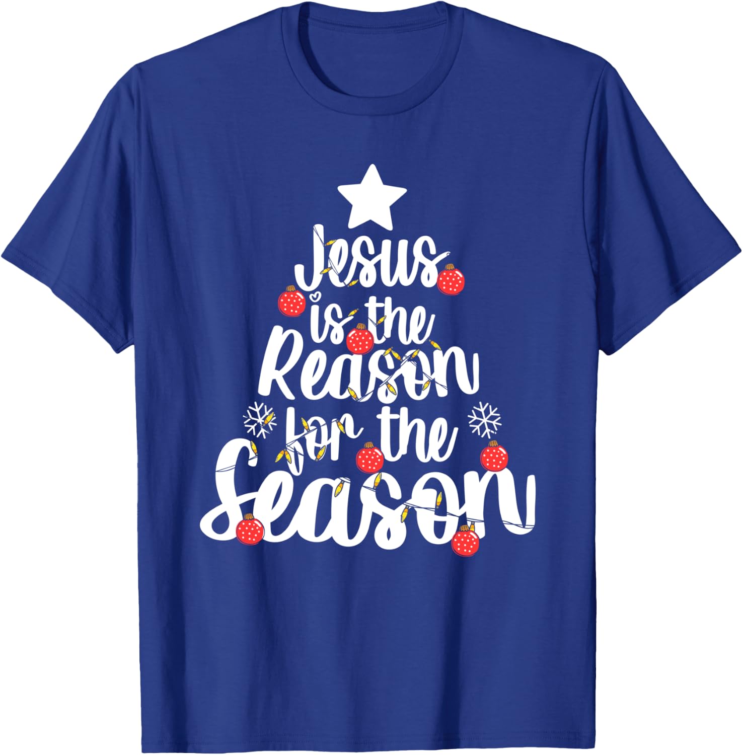 Jesus Is The Reason For The Season Christmas Day Xmas T-Shirt - T-Shirt | Royal