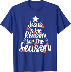 Jesus Is The Reason For The Season Christmas Day Xmas T-Shirt - T-Shirt | Royal