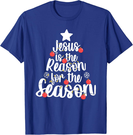 Jesus Is The Reason For The Season Christmas Day Xmas T-Shirt - T-Shirt | Royal