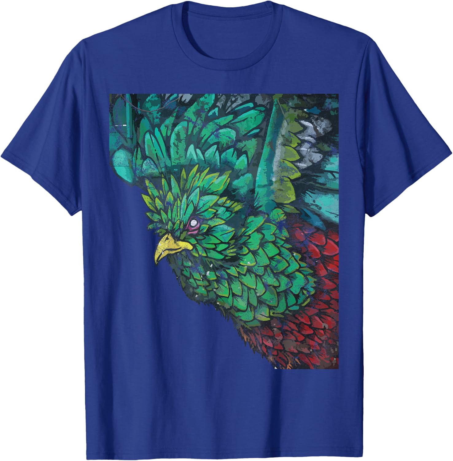Quetzal Chapin Street Art Tikal Peten Maya Antigua Guatemala T-Shirt - T-Shirt | Royal