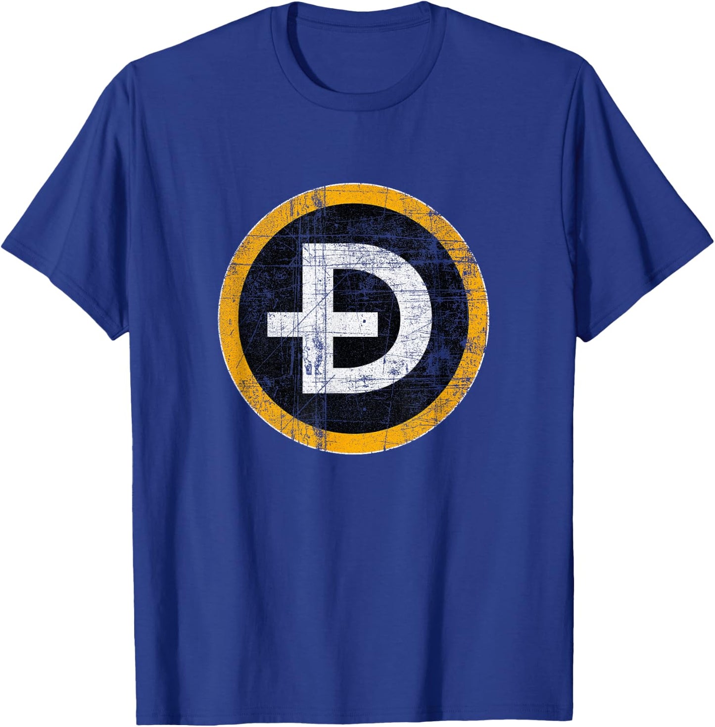 Dogecoin Symbol - DOGE HODL Jersey (DISTRESSED) T-Shirt - T-Shirt | Royal