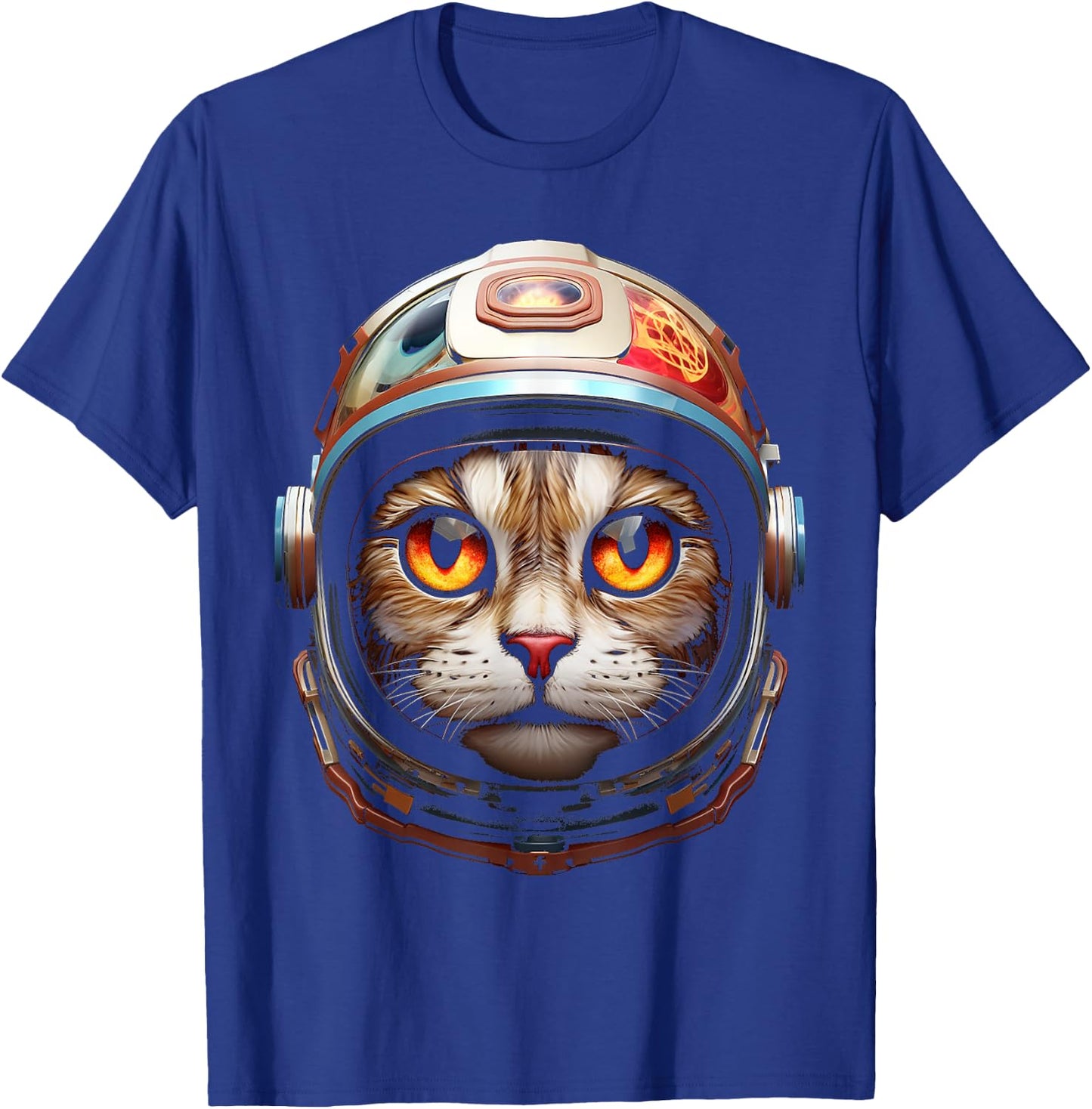 Cat Astronaut Fantasy Graphic Animal Art Cat T-Shirt - T-Shirt | Royal