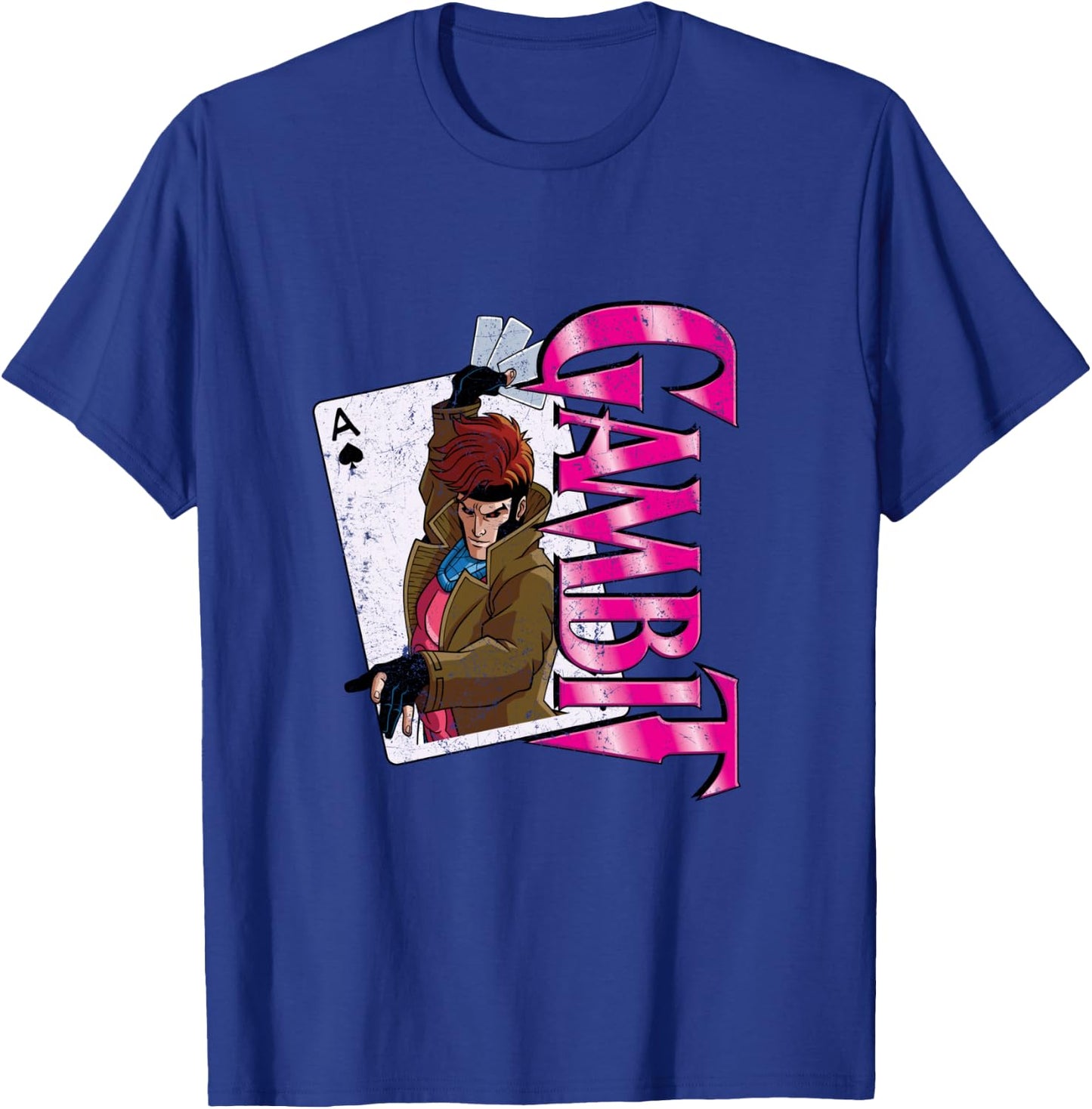 Marvel X-Men Gambit Card Retro T-Shirt - T-Shirt | Royal