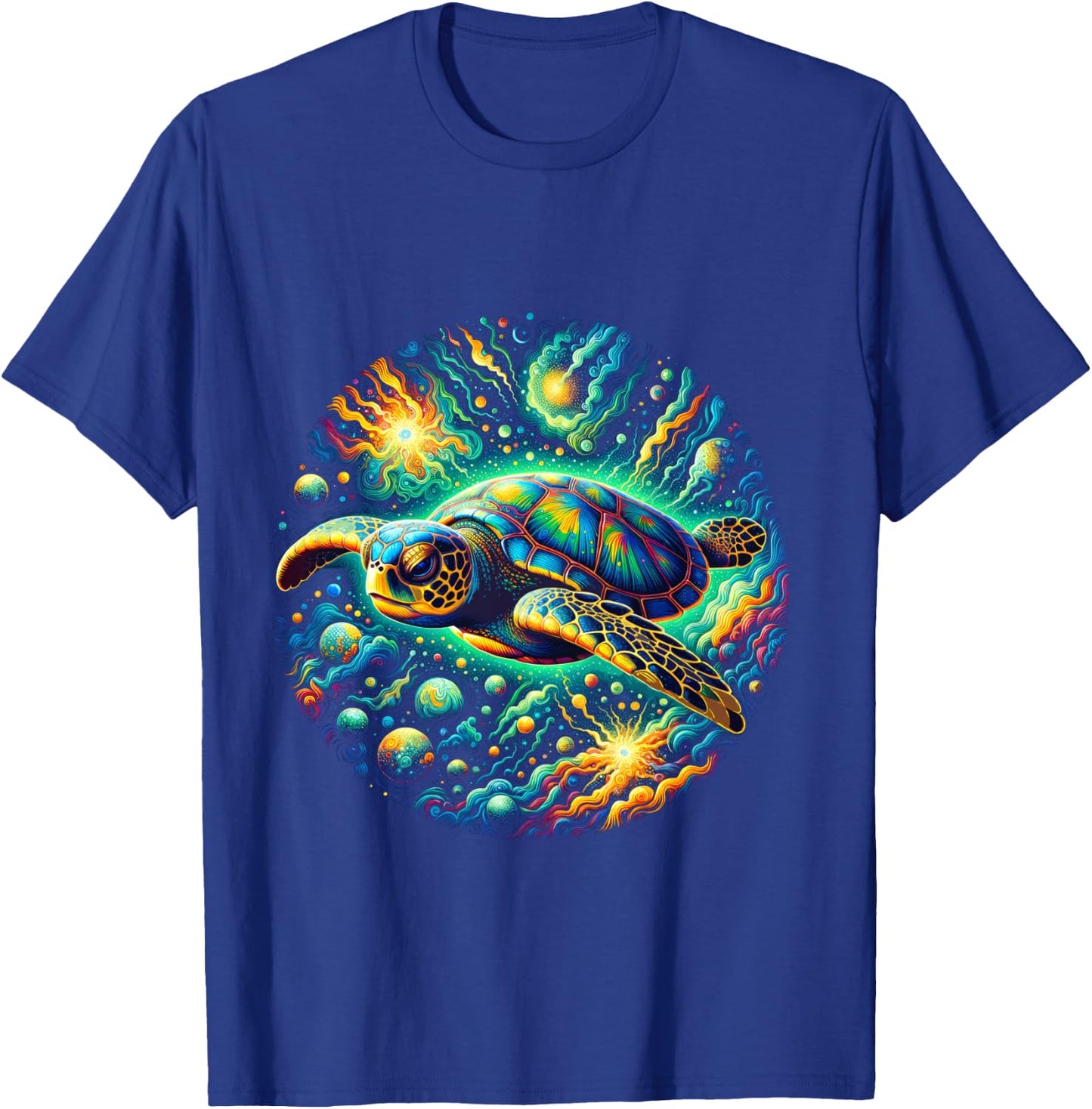 Sea Turtle Beach Lover Ocean Animal Graphic Novelty T-Shirt - T-Shirt | Royal