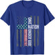 ONE NATION UNDER GOD - USA Cross Flag Christian - ON BACK T-Shirt - T-Shirt | Royal