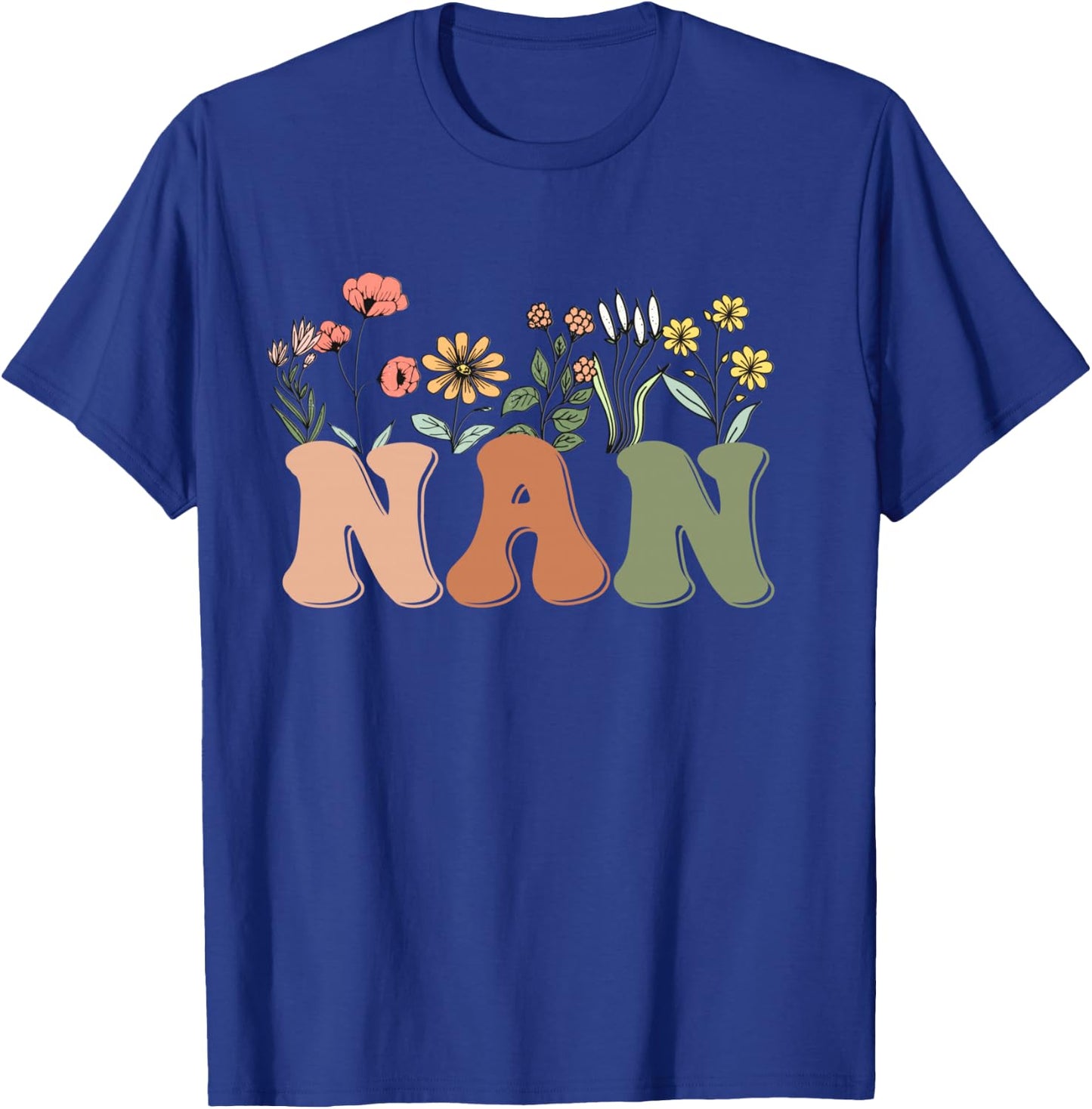 Wildflowers Nan Floral Mother's Day Nan T-Shirt - T-Shirt | Royal