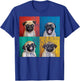 Pug puppy portrait photos Carlino for dog lovers distressed T-Shirt - T-Shirt | Royal