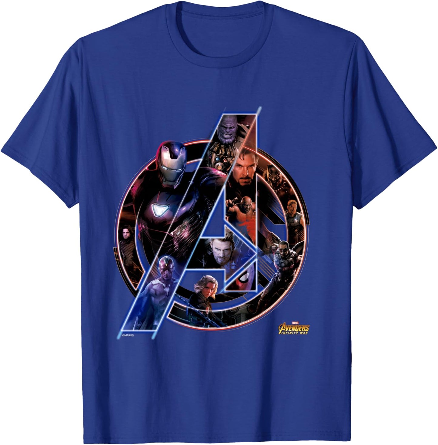Marvel Avengers Infinity War Neon Team T-Shirt - T-Shirt | Royal