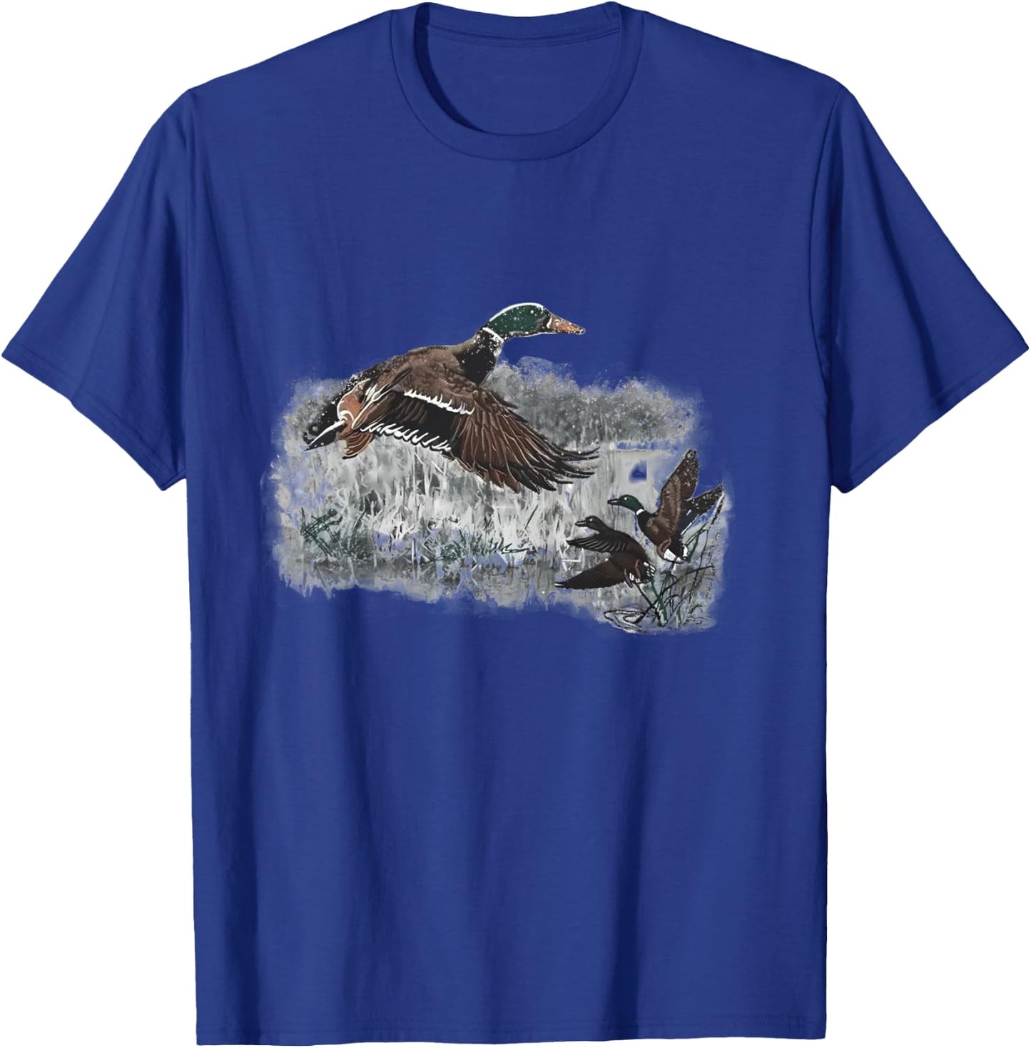 Vintage Mallard Duck Waterfowl Hunting Cozy Season Winter T-Shirt - T-Shirt | Royal