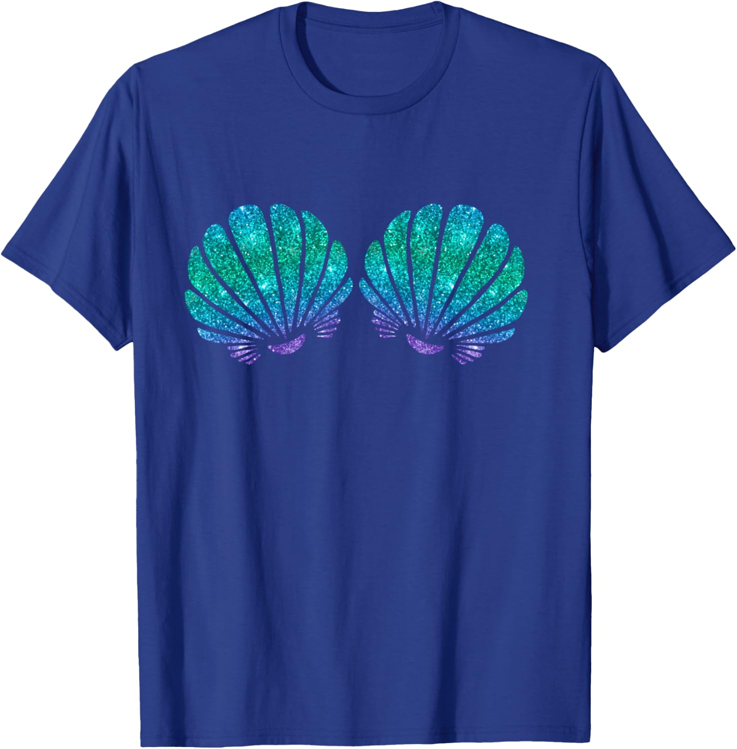 Mermaid Sea Shell Bra Costume T-Shirt - T-Shirt | Royal