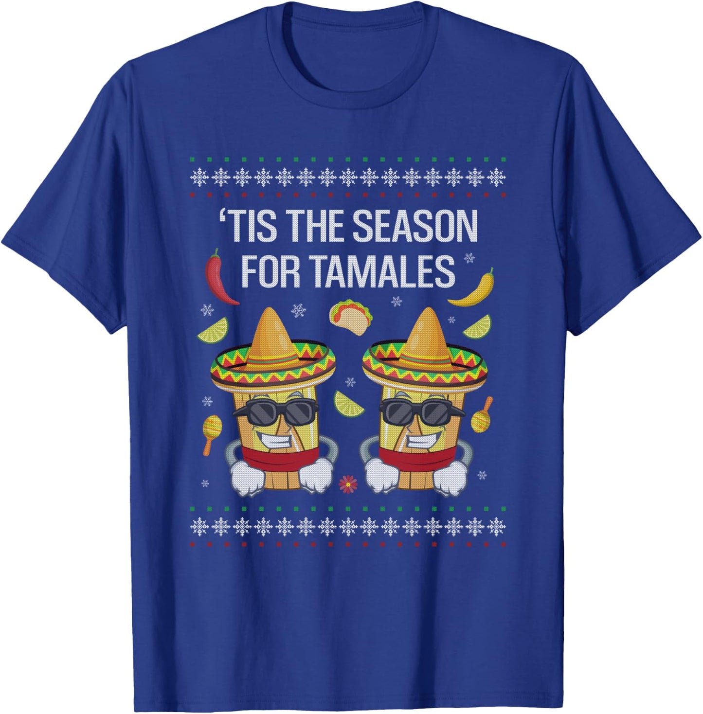 Tamales Ugly Christmas Sweaters Mexican Gifts Women T-Shirt - T-Shirt | Royal