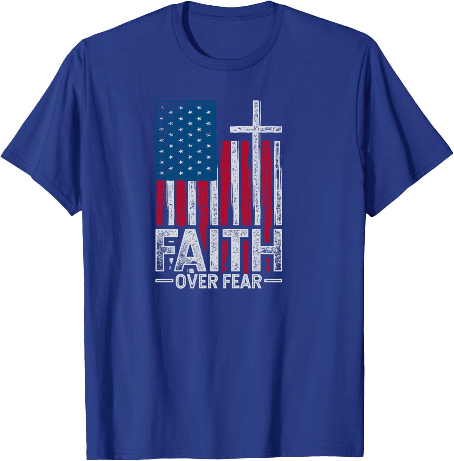 Holy Bible Christian American Patriotic Jesus Lord Prayer T-Shirt - T-Shirt | Royal