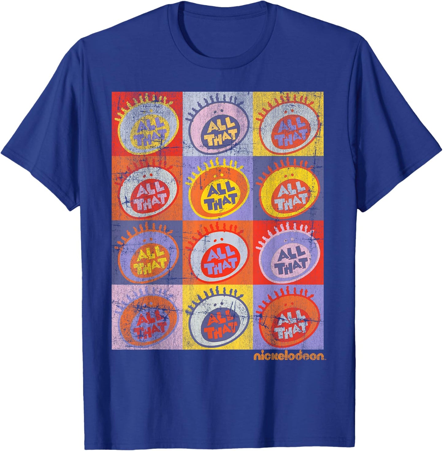 All That Classic Vintage Logo Panels T-Shirt - T-Shirt | Royal